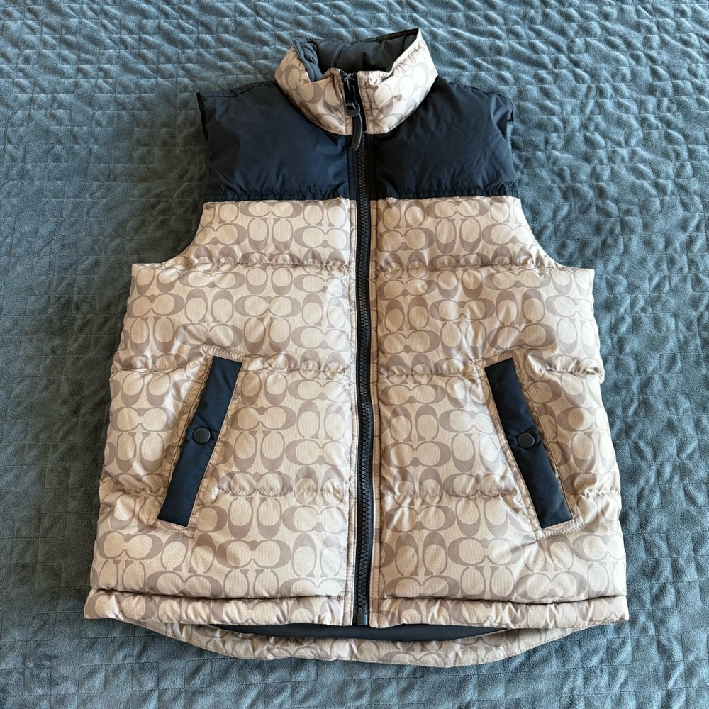 Coach Logo Signature Down Block Puffer Vest